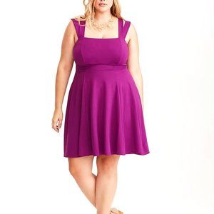 COPY - TORRID STRAPPY PONTE SKATER DRESS Size 18